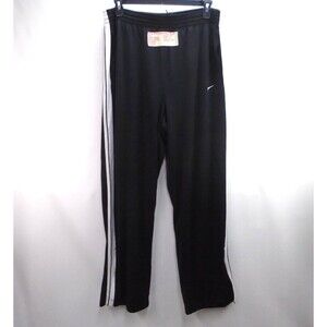 Nike Men Track basketball Pants Black Elastic Waist Drawstring Size XXL (36x34)